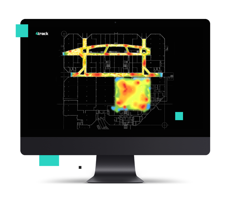 Mappa di calore di 4Track su un monitor desktop