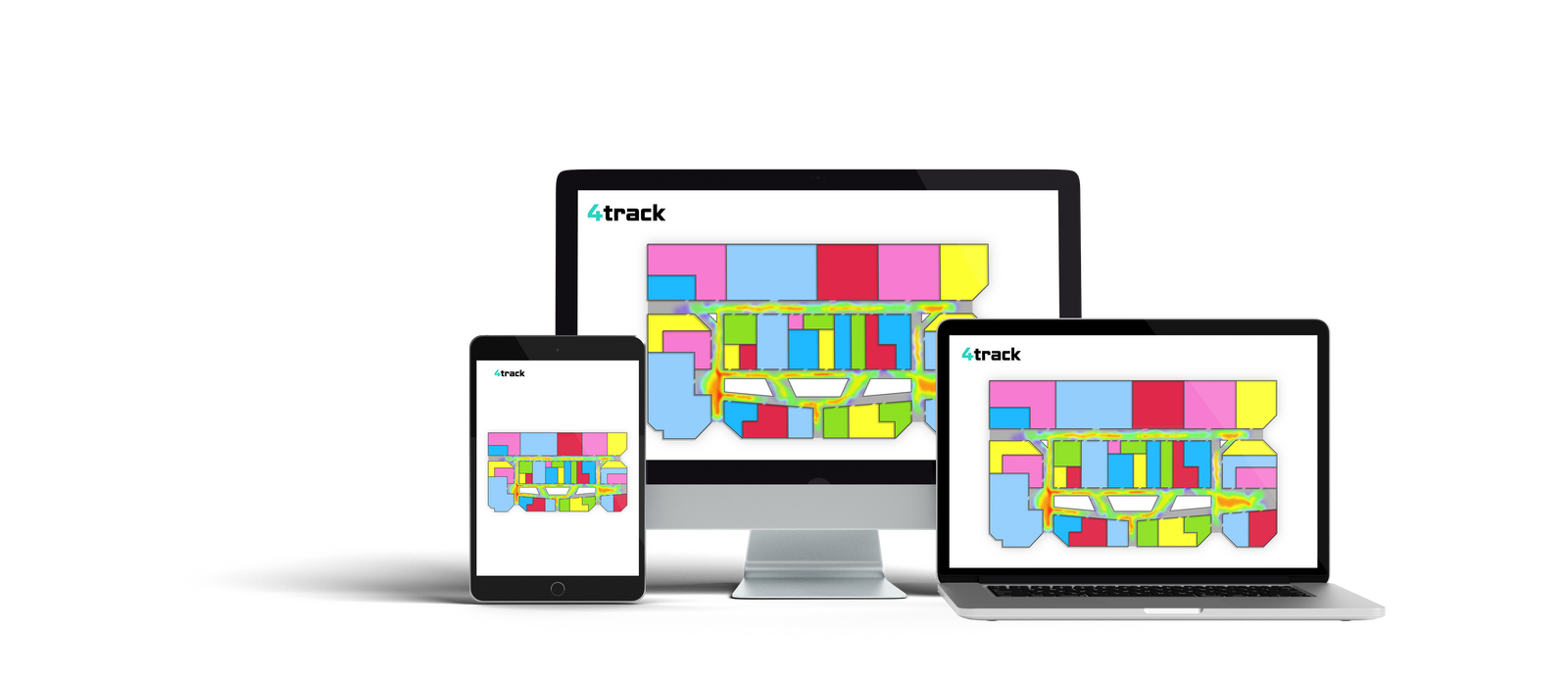 Mappa di calore di 4Track su monitor, tablet e portatile